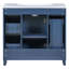 Meuble-lavabo simple 36 po avec plateau Zanita