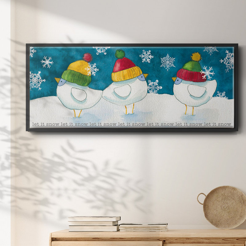 Merry Snowmen- Framed Canvas