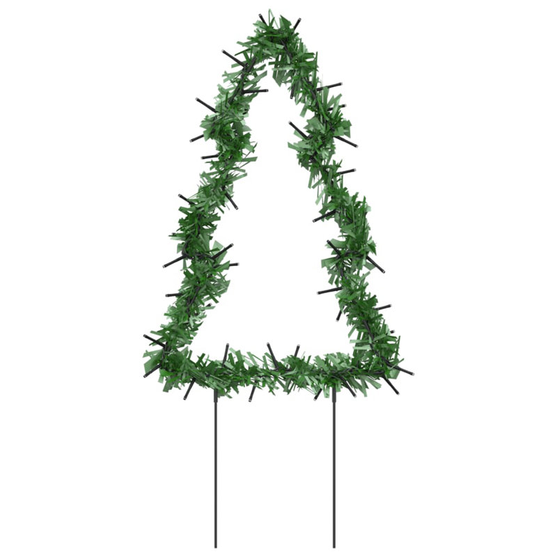 The Holiday Aisle® Christmas Light Decorations With Spikes 3 Pcs Tree 50 Leds 11.8"