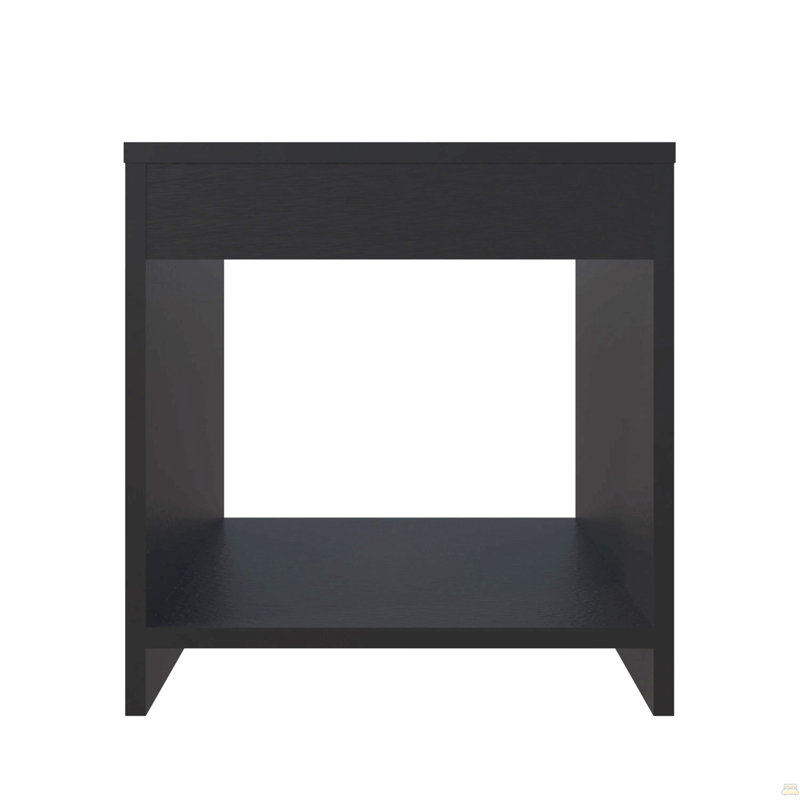 Table de chevet avec rangement ouvert, Wengé