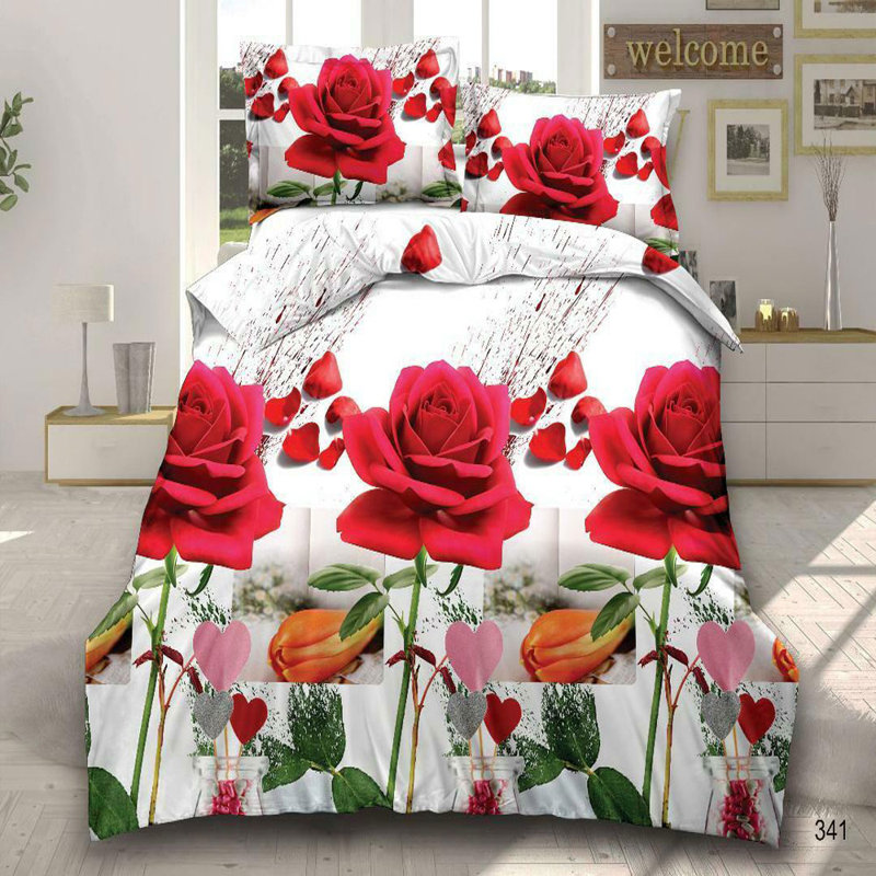 Elior Polyester Floral Duvet Cover Set with Pillowcases Included, Super King - 2 Standard Pillowcases