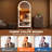 Home Gym Arched LED Mirror 360° Swivel on Wheels with Lights,Extra Large Full Body Rolling Mirror, Tempered Glass Easy to Move Full Length Mirror for Yoga Studio, Bedroom, Dancing Studio 3-Year Warranty-1348424574