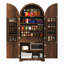 Garde-manger arqué avec tablettes de porte et tiroir caché-999613758