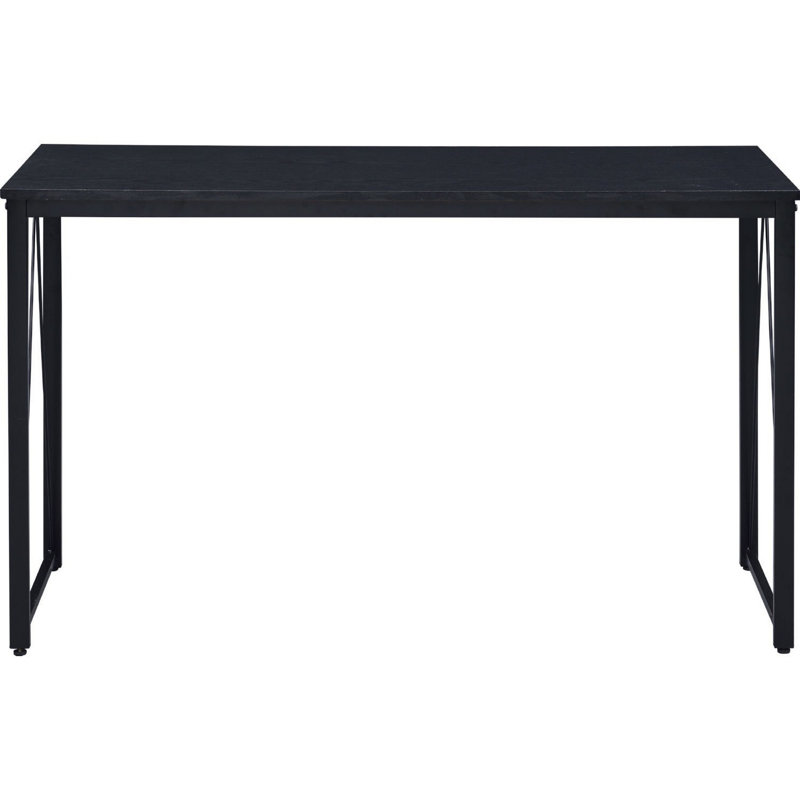 Floydia Metal Base Writing Desk, Black, 28.5" H x 46.6" W x 19.4" D