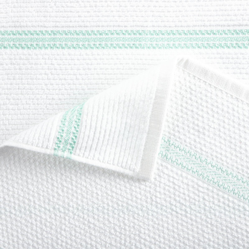 Aqua Blue Terry Cotton Kitchen Towel Set, 6-Pack