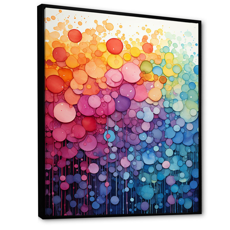 Rainbow Infinite Intricacies I - Rainbow, H 40 po x l 30 po x P 1,5 po, Cadre flottant noir
