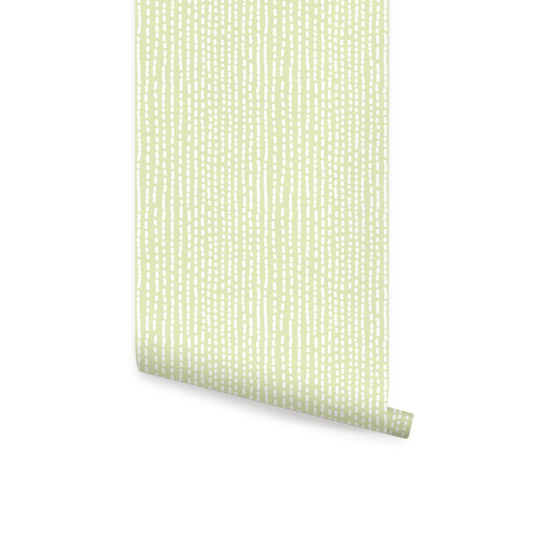 Panneau de papier peint auto-adhésif Eustace, L 2 pi x H 18 pi, Vert