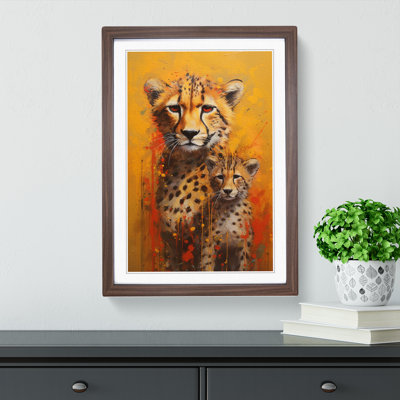 Cheetah Dadaism - Single Picture Frame Print on Wood