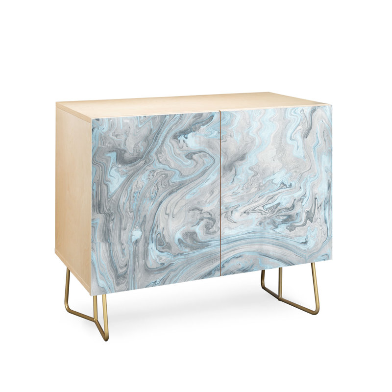 Crédence 2 portes Lisa Argyropoulos, Bleu / gris / brun foncé
