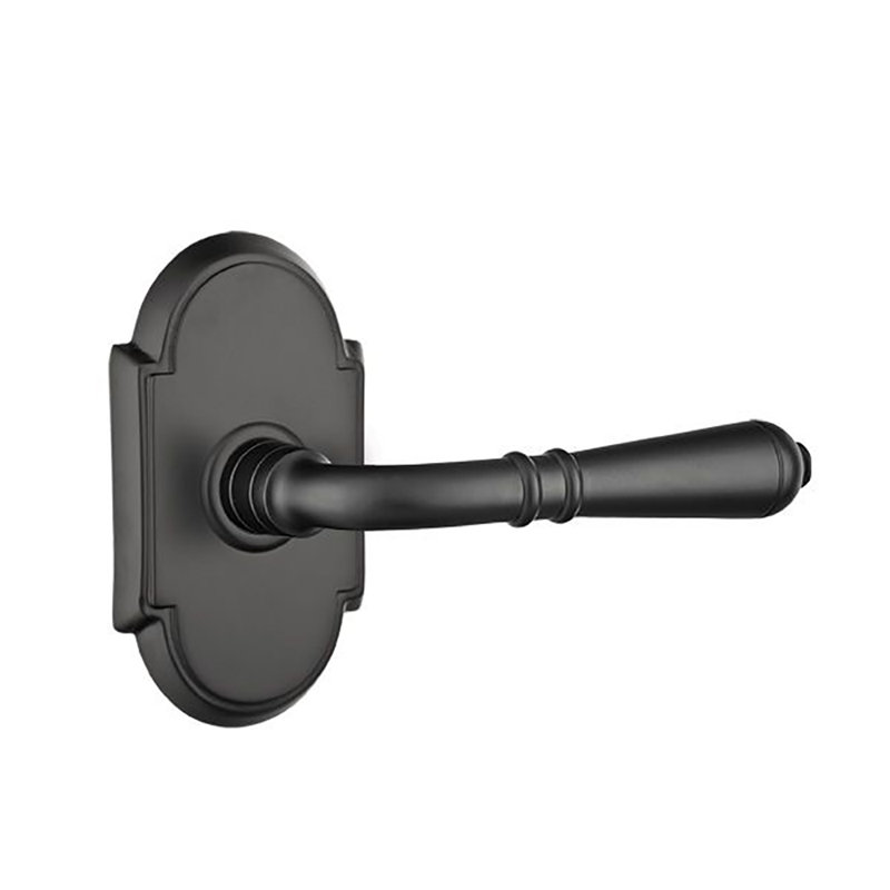 Turino Round Privacy (Bed & Bath) Door Lever with Arch Rosette, Oil Rubbed Bronze, Right