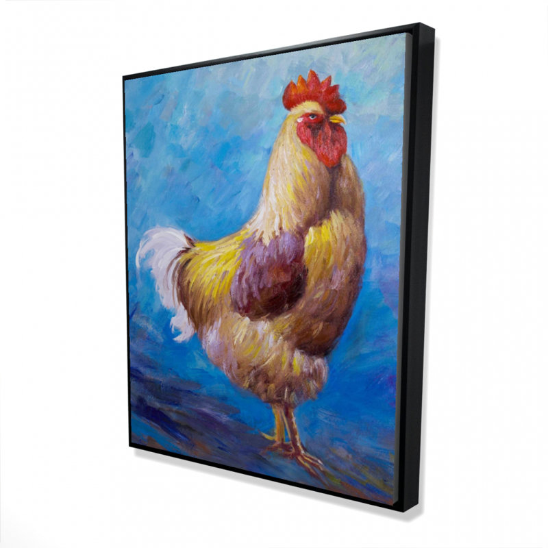 Magnifique coq - art mural sur toile pour maison de campagne