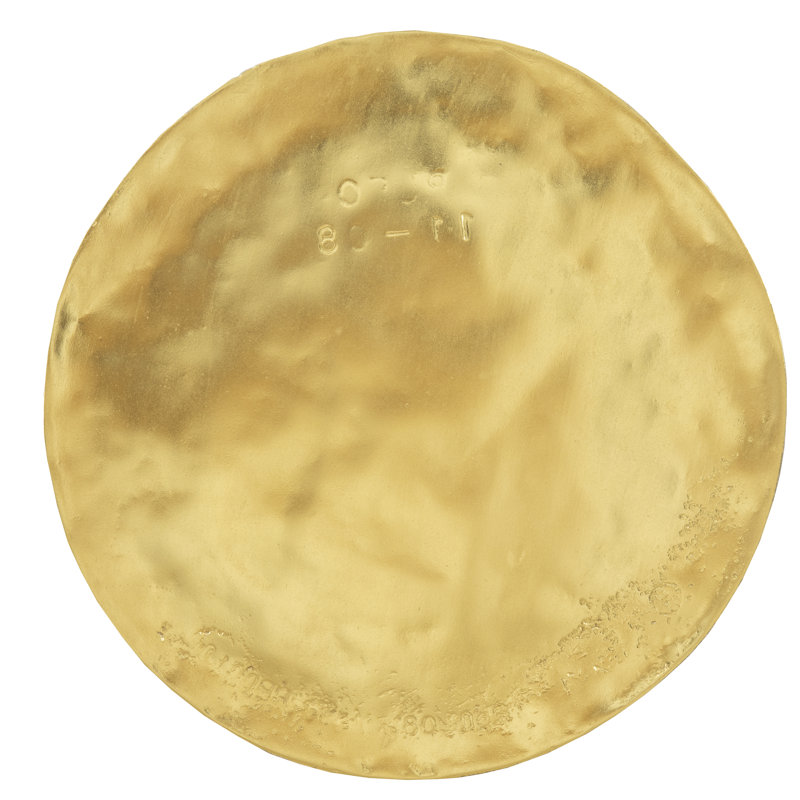 Cast Oil Drum Wall Discs, Gold Leaf, Set of 4
