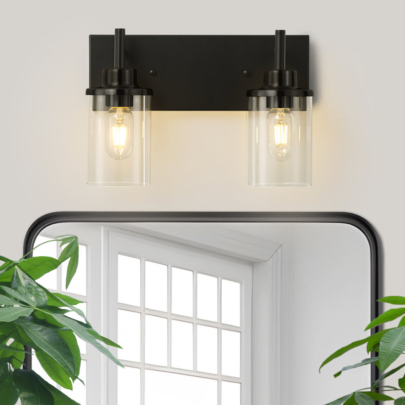 Addam 2 - Light Dimmable Bathroom Vanity Light, Matte Black