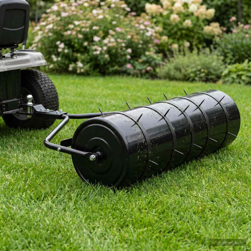 Poignée à roulettes vidaXL Garden, 11.81 x 35.43 in, without handle (8 spikes)