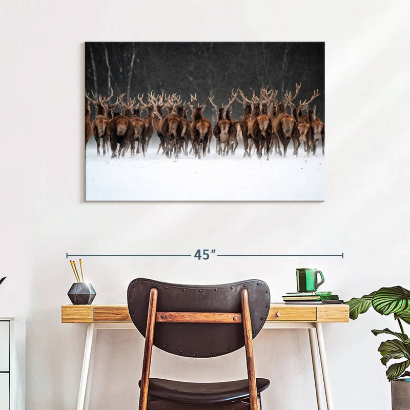 Deer Escape, 26" H x 39" W