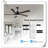 Museau Ceiling Fan with LED Lights-361278047