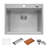 Ruvati 23 x 20 inch Camper Van Workstation Drop-in Topmount Bar Prep Kitchen Sink 16 Gauge Stainless Steel