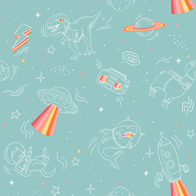 Space Adventures Wallpaper Sample