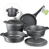 Granitestone Diamond 6 PC Nonstick Heavy Duty Nesting Pots Cookware Set