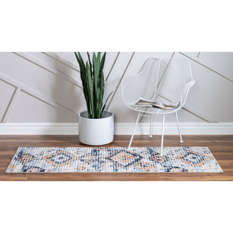 Tapis multicolore abstrait Victorville, Tapis de couloir 2 pi 2 po x 6 pi