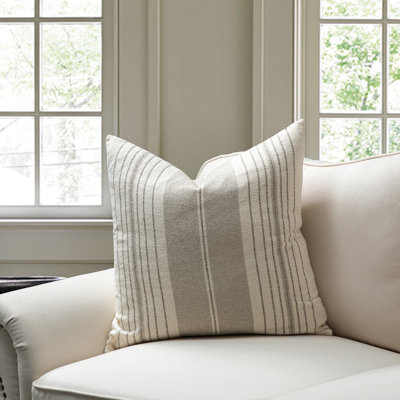 French Stripe Striped Cotton Blend Pillow Cover