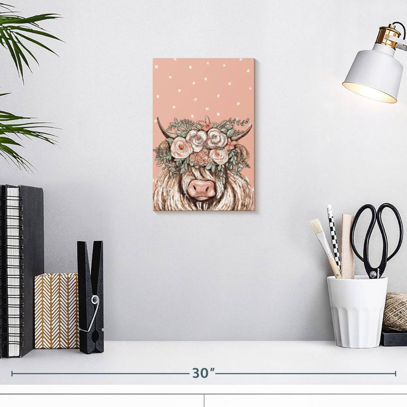 Brampt Boho Cow I, 12" H x 8" W
