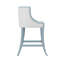 Klismos Leg Counter Stool With Performance White Linen Upholstery In Cerused Oak Lacquer-37240544