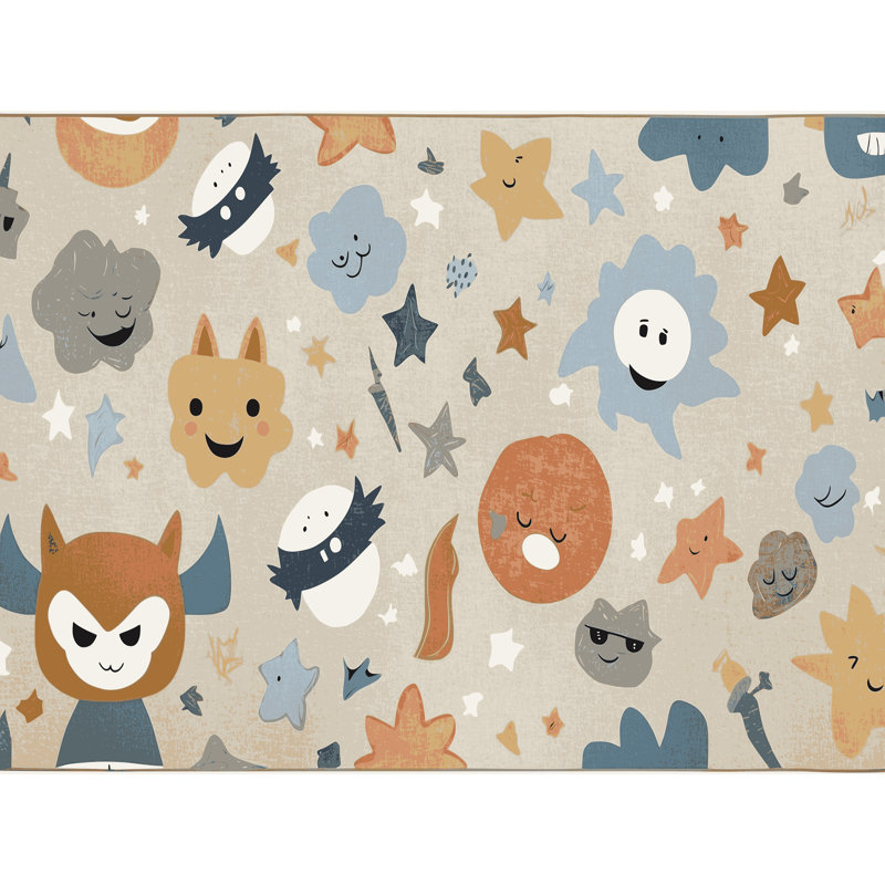 Tapis pour enfants Zoomie Kids, Rectangulaire 2 pi x 3 pi