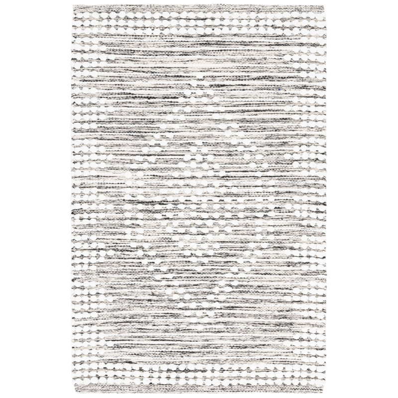 Tapis noir / ivoire Jasone 980, Rectangle 6 pi x 9 pi