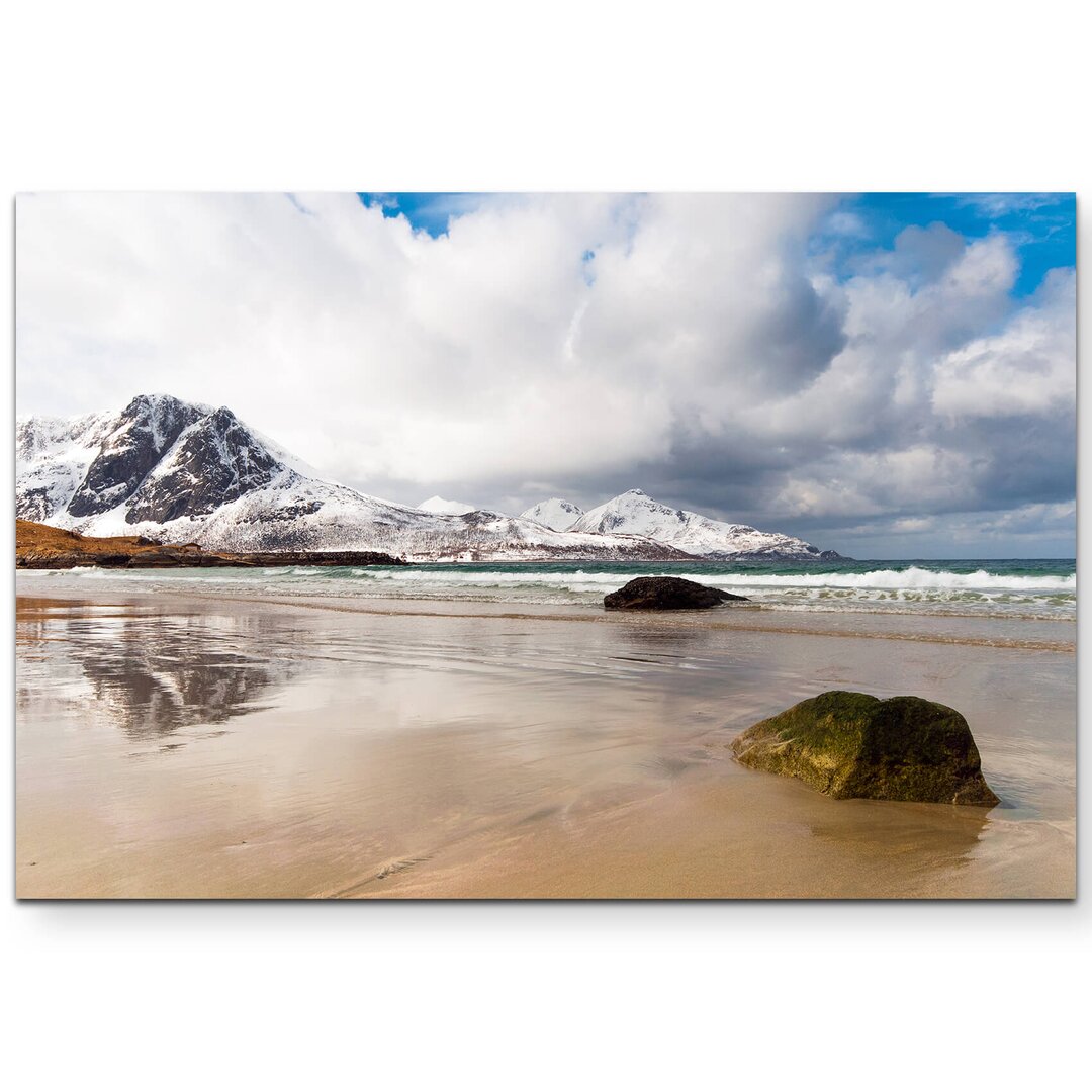 Leinwandbild Fjorde mit Gletschern in Norwegen im Sommer