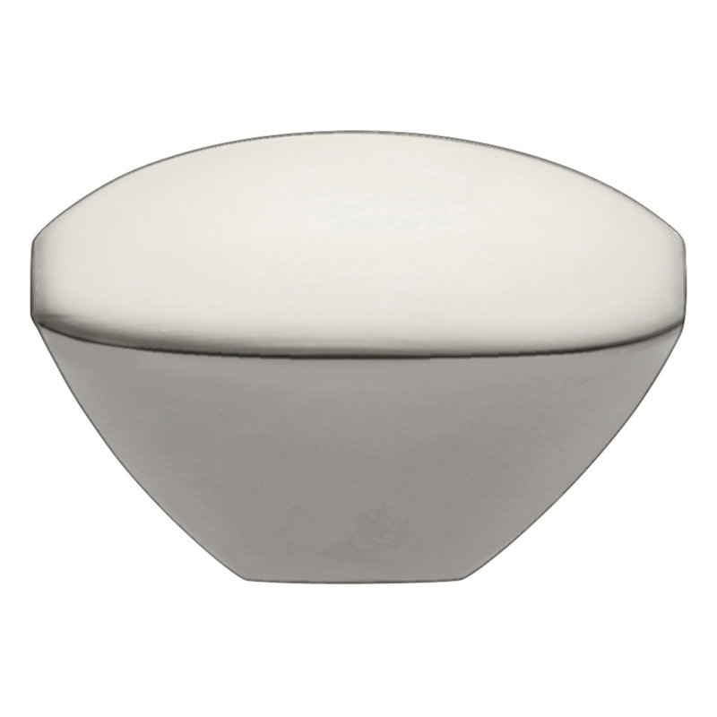 Velocity 1" Length Oval Knob, Polished Nickel