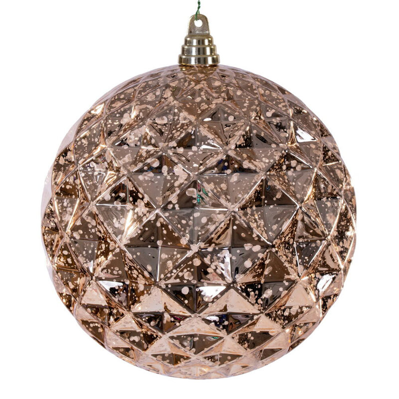 Ornement en diamant 8 po., Or rose