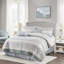 Ensemble de courtepointe en microfibre 6 pièces avec jupe de lit-31247190