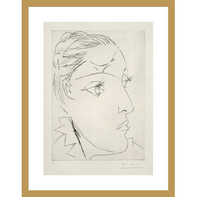 Portrait de Dora Maar dans un chignon par Pablo Picasso, impression giclée encadrée