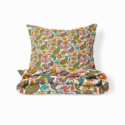 Ensemble de housse de couette et insert 5 pièces en microfibre multicolore