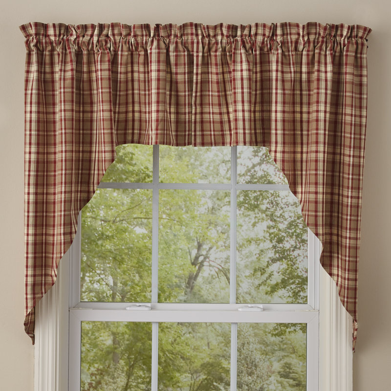 Jermir Cotton Plaid Swag Window Valance