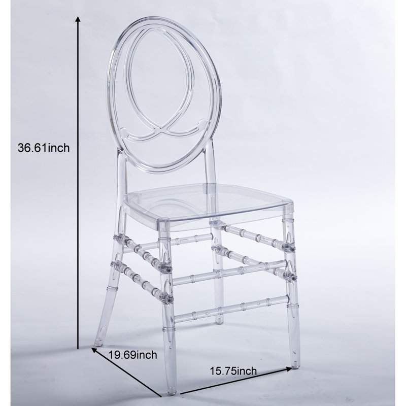 Chaise de mariage, chaise de salle à manger, ensemble de 4, siège en plastique