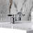Kingston Brass Kaiser Two-Handle 3-Hole Deck Mount 4" Centerset Bathroom Faucet with Plastic Pop-Up-25314171