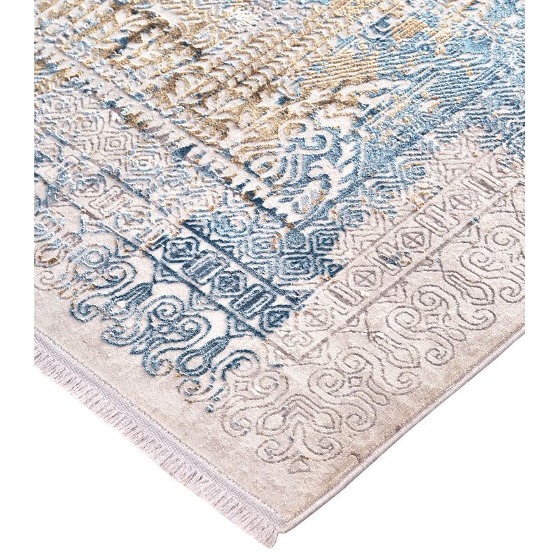 Tapis bleu / gris Whitten, Rectangle 13 pi x 20 pi