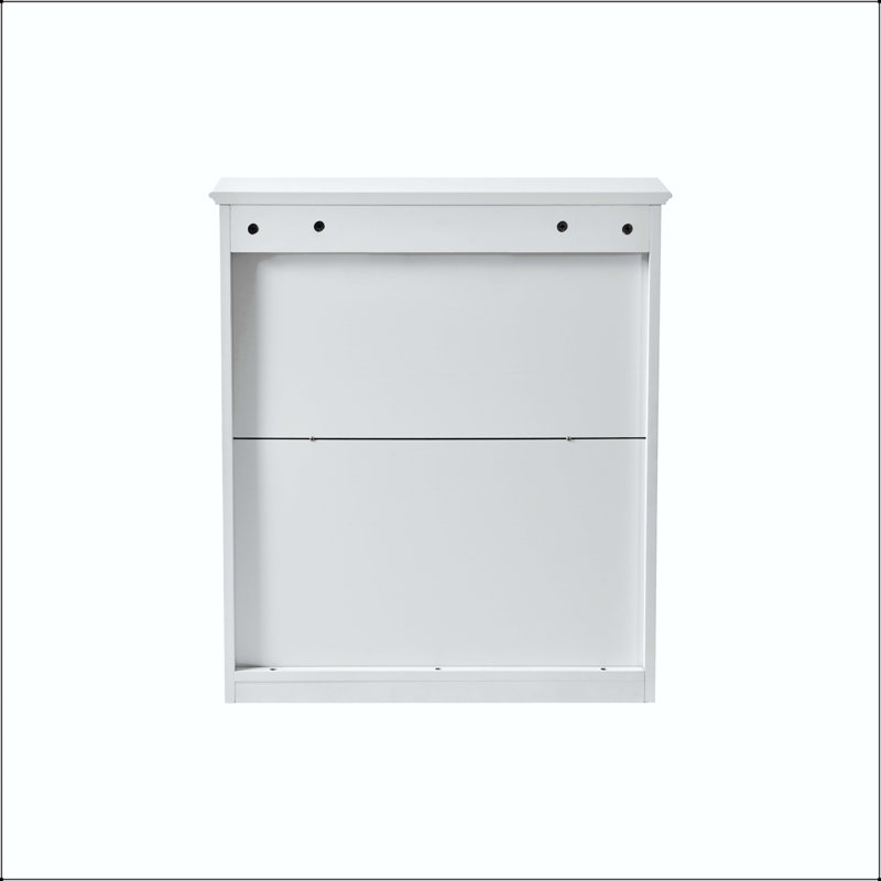 Pharmacie murale 24 x 27 avec 3 tablettes réglables et charnière à fermeture en douceur - blanc, White