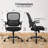 Azaryia Ergonomic Mesh Commercial Office Chair With Flip-Up Armrest-28317616-28317623