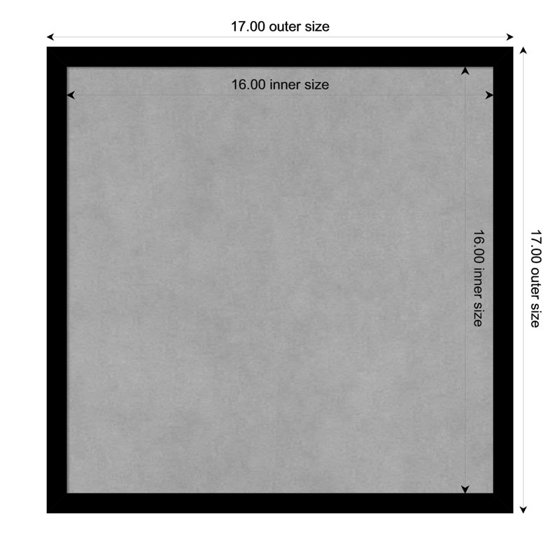 Tableau magnétique noir à cadre profond Black Gallery, H 17 po x l 17 po