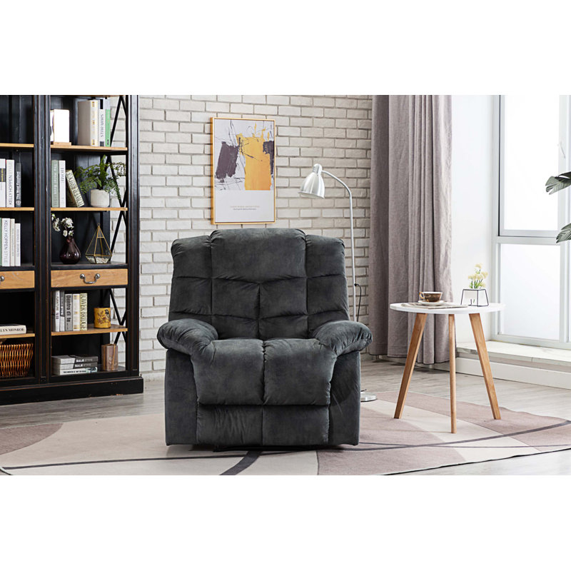 Fauteuil inclinable Arshia, Velours gris