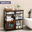 Coffee Bar Cabinet Station - Petite station de café avec portes, organisateur de rangement rustique pour la cuisine, buffet armoire pour la maison, le bureau, le coin, le bar, l'espresso