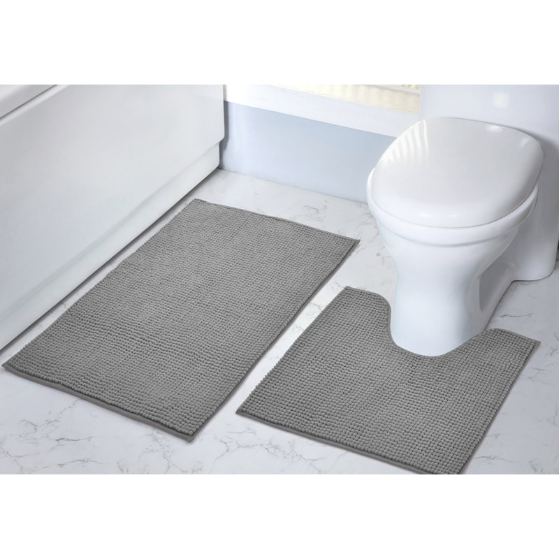Busselton Shaggy Noodle Bath Mat 50x80, Grey