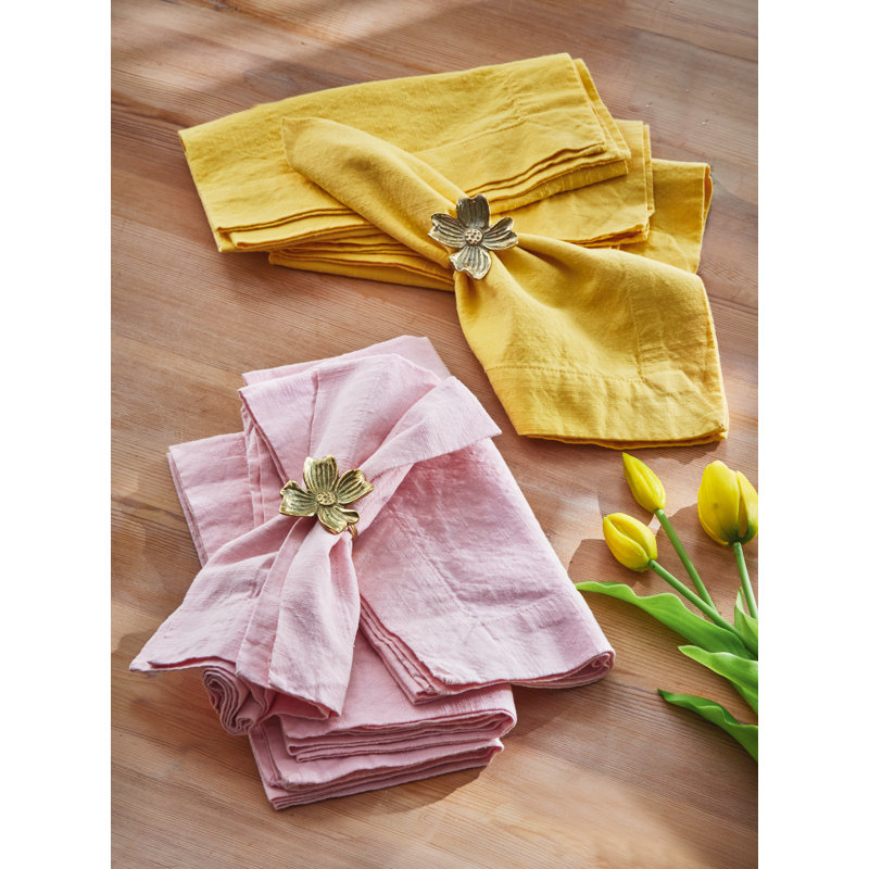 Threads Slub Napkin Set Of 4 Blush Red Cotton Everyday, Blush