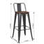 Julianne Counter Stool with Metal Frame-508973419