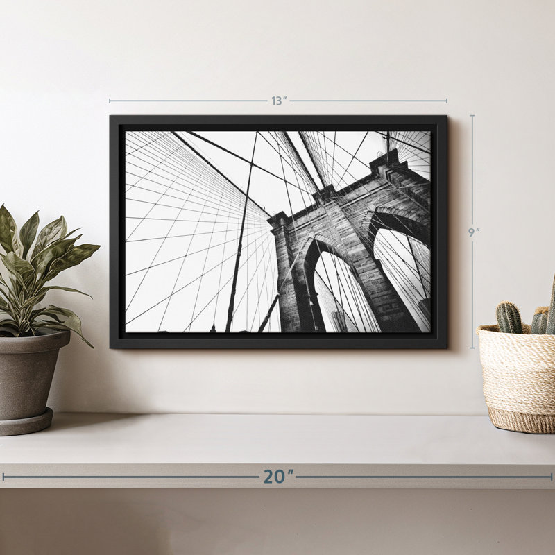 «Brooklyn Suspension Bridge Wall Art», H 9 po x l 13 po
