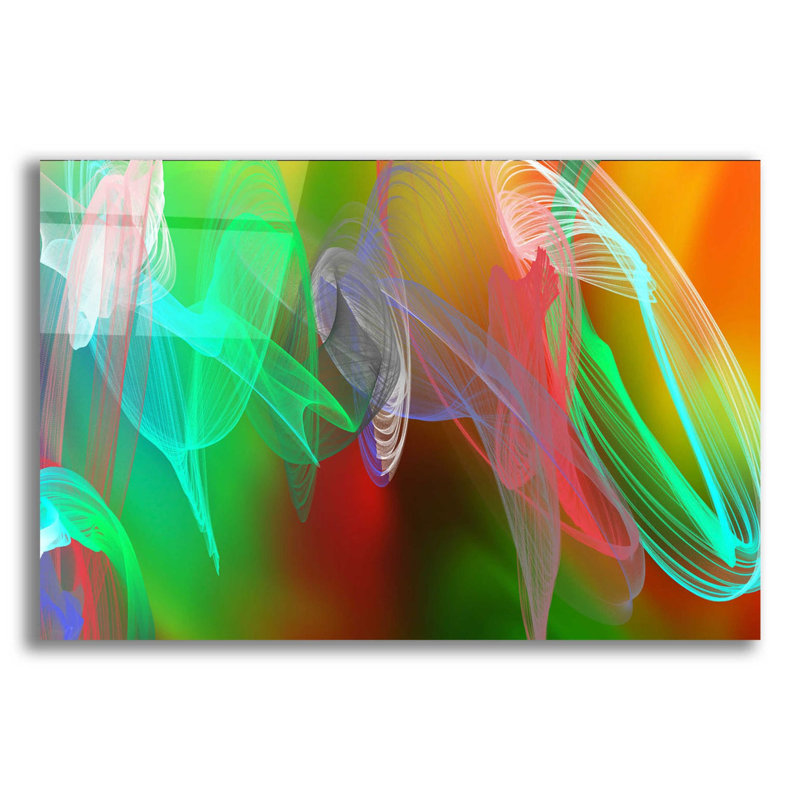 Orren Ellis «Inverted Color In The Lines 7» par Irena Orlov, art mural en verre acrylique, H 12 po x l 16 po x P 0,13 po