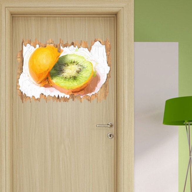 Wandtattoo Orange-Kiwi-Frucht